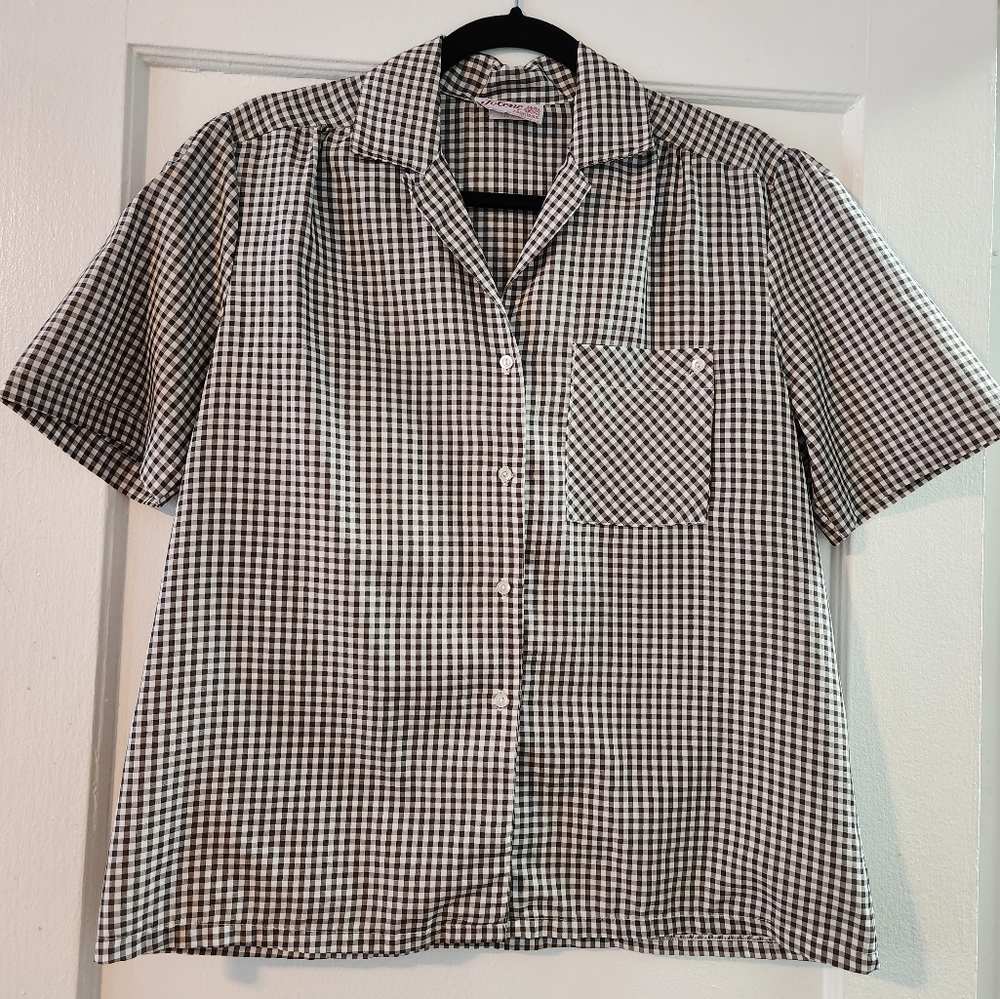 Cottagecore vintage checkered shirt